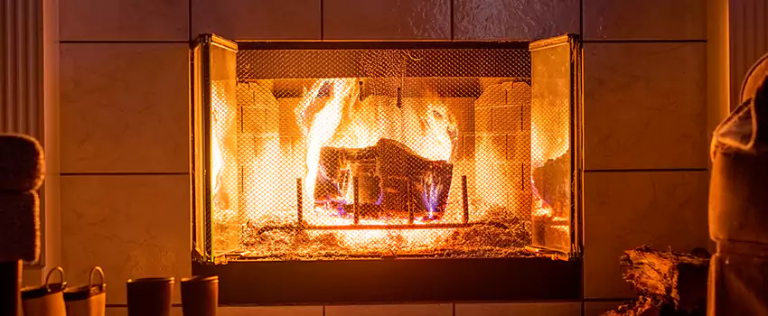 Mendota Hearth Landscape Fireplace Installation in Morton Grove, Illinois