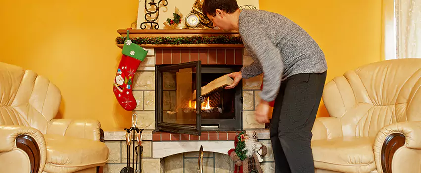 Rusted Metal Fireplace Restoration in Morton Grove, Illinois